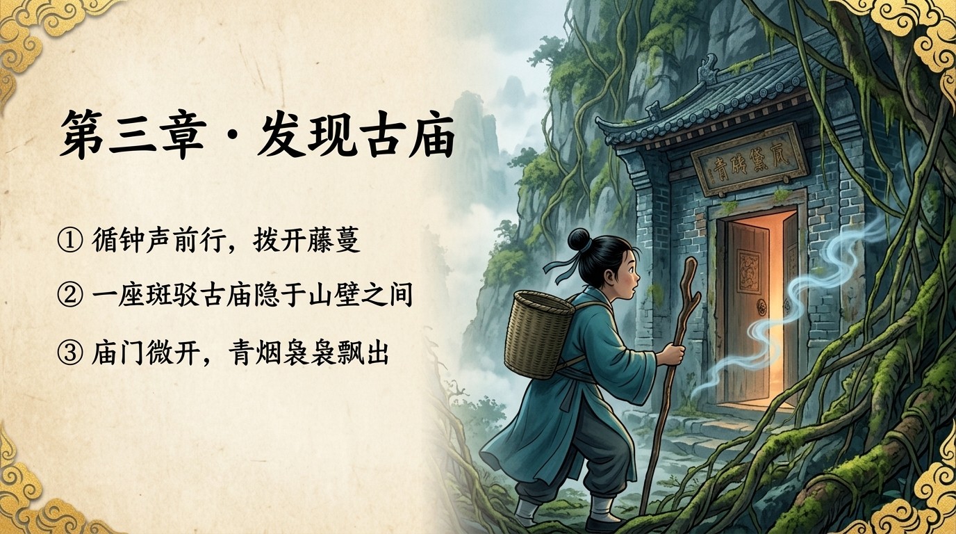 山中遇仙 - 古庙